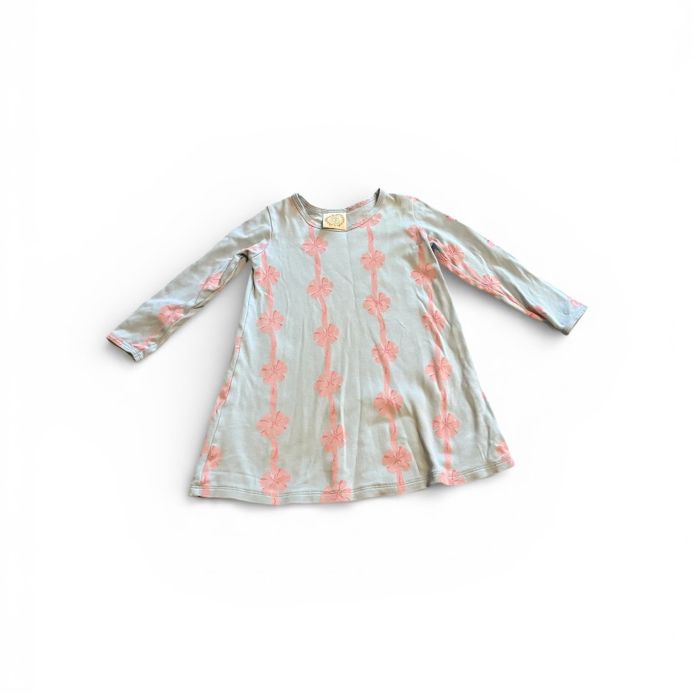 The Beaufort Bonnet Company Light Blue Dress with Pink Accents